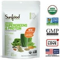 Sunfood Superfoods Super Greens Organic Superfood & Protein Powder with Probiotic Enzymes, 8 Oz
