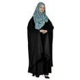 thumbnail image 2 of Bimba Solid Abaya With Hijab/Scarf Islamic Prayer Long Dress For Women Kimono Sleeves Dress, 2 of 9