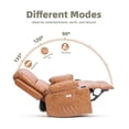 thumbnail image 6 of Oversized Wide Power Recliner Chair - 360° Rocker Swivel Recliner with Heat and Massage, PU Leather Large Recliner for Adults, Comfortable Lazy Boy with 1.5X Sponge Filling for Living Room, 6 of 8
