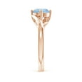 thumbnail image 3 of Angara Natural 1.12 Ct. Aquamarine Solitaire Ring in 14K Rose Gold for Women (Ring Size: 3.5), 3 of 9