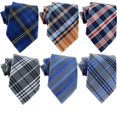 thumbnail image 1 of Lote de 6 corbatas WeiShang de seda clásicas para hombre, corbatas tejidas en jacquard, 1 of 5