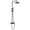 Matte Black, variant on Adjustable Height Slide Bar Shower Faucet Set With Tub Spout, Luxury Brass Complete Shower System With Rough-In Valve