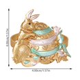 thumbnail image 2 of VERDANVERSE 4pcs Bunny Serviette Rings Golden Alloy Table Decoration Dinner Parties Easter, 2 of 8
