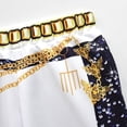 thumbnail image 6 of Guvpev G'irls Popular Singer Cosplay Costume, 3-Piece Pop Idol Group Cosplay Outfit with Jacket, Top & Shorts for Halloween Cosplay & Stage Performance Dress Up, Ages 3-14, 6 of 9