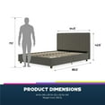 thumbnail image 3 of Charis Upholstered Bed, Light Gray Linen, 3 of 9