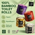 thumbnail image 2 of Papel higiénico QLE Bamboo, paquete de 4, 3 capas, 300 hojas, 2 of 6