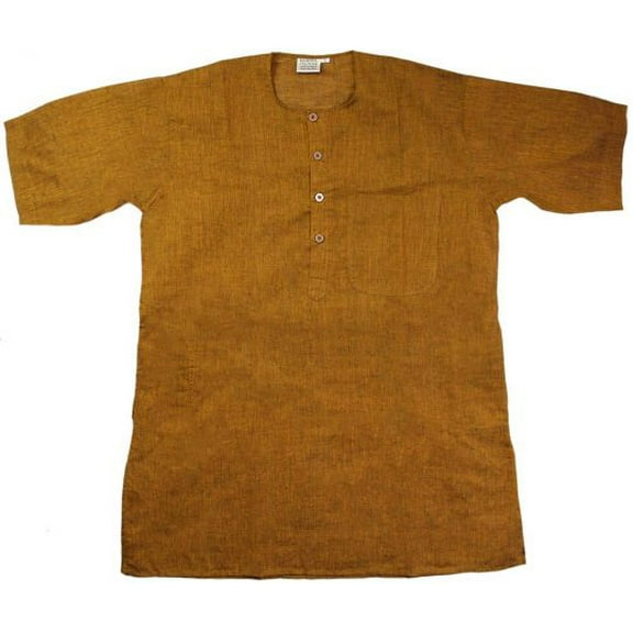 Krishna Bengali Mustard Kurta Short Sleeve (BKMS)