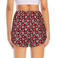 thumbnail image 2 of Lsque Red Floral Printed Women's Running Shorts with Liner Pockets,Elastic Quick Dry Workout Athletic Gym Yoga Shorts,Womens High Waist Shorts-XX-Large, 2 of 9