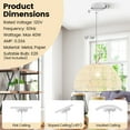 thumbnail image 3 of Costway Paper Pendant Light Fixture with Adjustable Hanging Rope Available for E26 Bulbs, 3 of 10