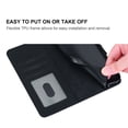 thumbnail image 5 of For iPhone XS Max PU Leather Wallet Magnetic Flip Cover with 3 Card Slots [RFID Blocking], Butterfly Dandelion Cat Design Handbag Style Full Body Protection Case with Lanyard,Black, 5 of 7