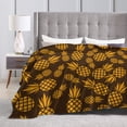 thumbnail image 4 of Kll Fleece Blanket Plush Throw Blanket Colorful Pineapple,Soft Fuzzy Cozy Flannel Blanket For Couch Sofa Bed.(80"X60"), 4 of 9