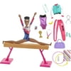 Barbie Gymnastics Playset with Brunette Doll & 15+ Accessories, Includes Twirling Gymnast Toy & Balance Beam