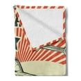 thumbnail image 2 of Cars Soft Flannel Fleece Throw Blanket, Retro Car and Garage Advertising Poster Style Picture with Grunge Effects 1960s, Cozy Plush for Indoor and Outdoor Use, 60" x 80", Emerald Orange, by Ambesonne, 2 of 5