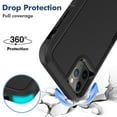 thumbnail image 3 of Allytechgroup Compatible for Apple iPhone 13 Pro Max, Rugged Shockproof Military Grade Protection Dual Layers Hard PC TPU Phone Case for iPhone 13 Pro Max, Black, 3 of 5
