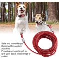 thumbnail image 3 of GFDYREE Double Head Bite Resistant Outdoor Camping Leash, Premium Steel Wire, Large Range Motion, Suitable for Small, Medium, Large Dogs, Made of Steel Wire, PVC, Ideal for (Red), 3 of 6