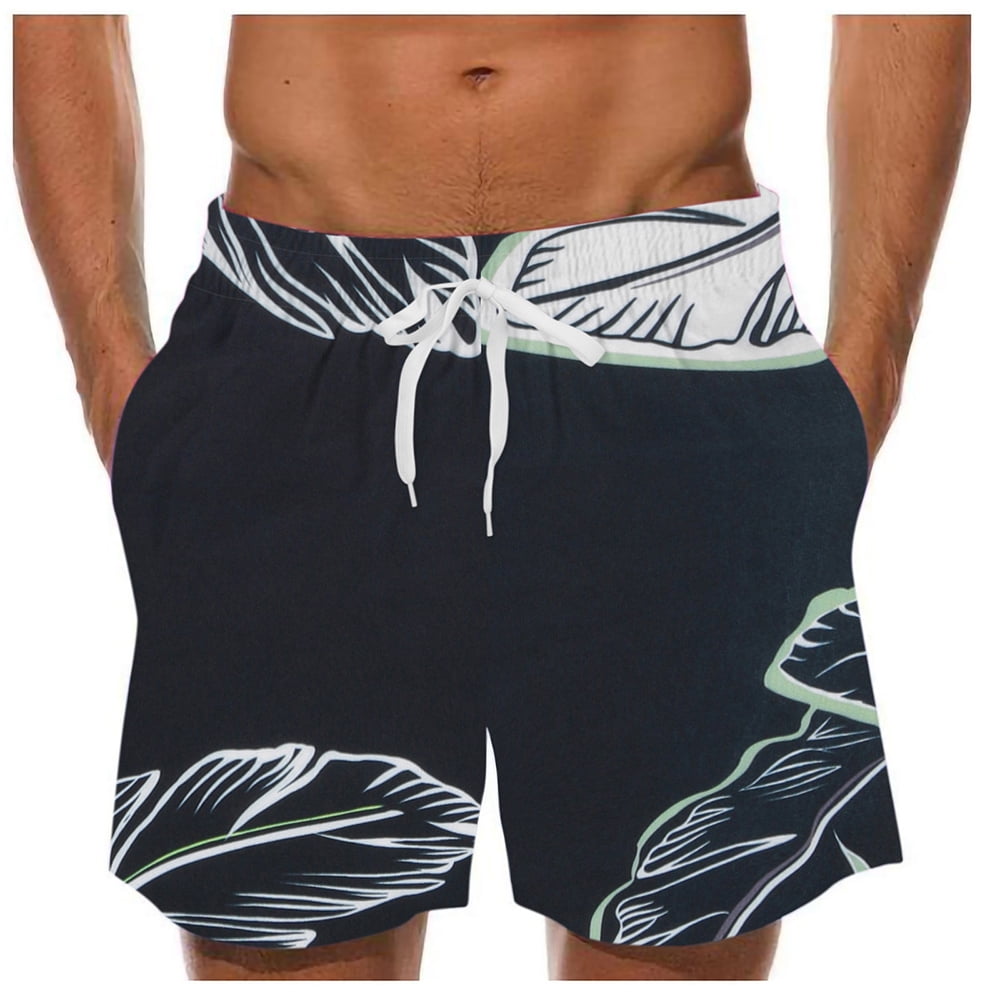 Funny Halloween Mens Beach Shorts Swim Trunks Stripe Quick Dry Casual Polyester Swim Shorts 