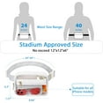 thumbnail image 4 of Clear Fanny Pack Stadium Approved Clear Belt Bag Cross Body Bag for Women Men Transparent Waist Bag, 4 of 7