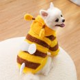 thumbnail image 4 of Dog Sweaters for Small Dog Boy Girl Color Block Puppy Hoodie Clothes Cute Warm Small Dog Clothes Soft Sweaters Dog Outfits,Yellow,XL, 4 of 5