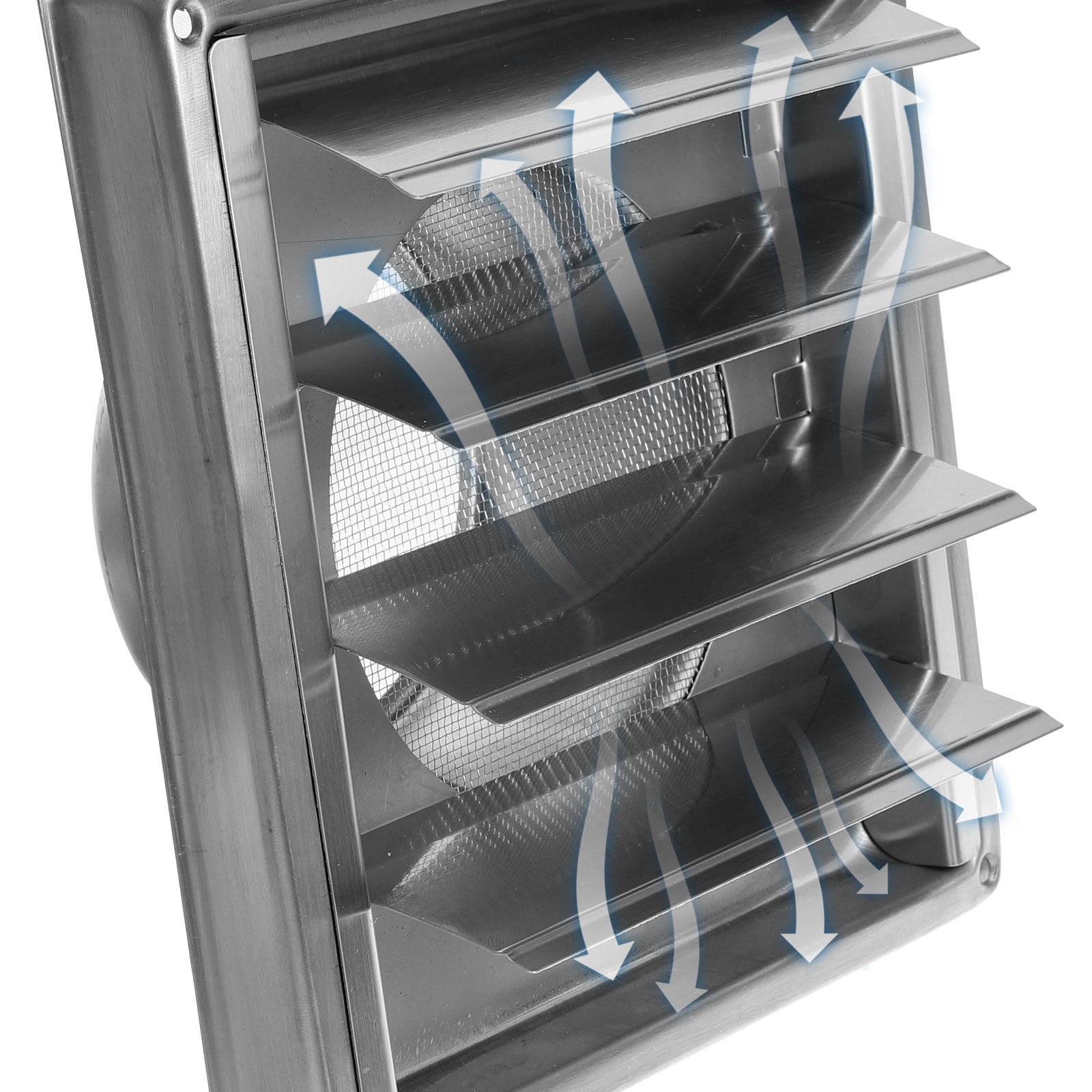 OUNONA 1 Set Stainless Steel Exhaust Vent Duct Cover Air Vent Grille Cover Exterior Wall Vent Hood