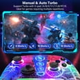 thumbnail image 5 of Wireless Controller compatible with Switch/OLED/Lite,ZRZLMVP Wireless Switch Pro Remote for PC/IOS/Android with Turbo Function,1200mAh,Starry Sky purple, 5 of 8
