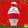thumbnail image 6 of Red White Beanie Waldo Hat Christmas Pom Pom Striped Knit Hat with Glasses, 6 of 7