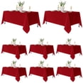 thumbnail image 1 of Mantel ajustable de poliéster rojo de 70 x 108 pulgadas, paquete de 8, 1 of 9