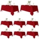 thumbnail image 1 of Mantel ajustable de poliéster rojo de 70 x 108 pulgadas, paquete de 8, 1 of 9