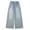 Blue-F, variant on GYRATEDREAM Girls Jeans Baggy Pants Wide Leg/Flare/Skinny Denim Ripped High Waisted Teen Clothes Casual Streetwear Long Pants with Pocket Kids 5-14Y