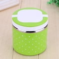 thumbnail image 4 of Fiambrera Térmica Con Aislamiente De Acero Inoxidable, Contenedor De Comida Caliente Con ASas Doles Para Picnic, Verde, 630ml, 4 of 7