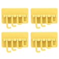 thumbnail image 1 of 4 ganchos colgantes de pared sin costuras para baño, para colgar detrás de la puerta, organizador de ropa y toallas, color amarillo., 1 of 5