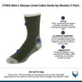 thumbnail image 4 of CTM  Sherpa Lined Cabin Socks by Wootie (1 Pair) (Men), 4 of 4