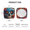 thumbnail image 5 of Rateoe Colorful Floral Skull A Pattern Square Couch Cushion Covers, Sofa Furniture Protector Slipcover with Bottom Tie rope, Soft Non-Slip Non-Wrinkle Non-Sticky-Two Pieces, 5 of 7