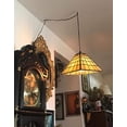 thumbnail image 6 of Kiven Style Victorian Plug in Pendant light1- Light Ceiling hanging Lamp with 11-Inch Glass Shade,Dimmable, 6 of 6