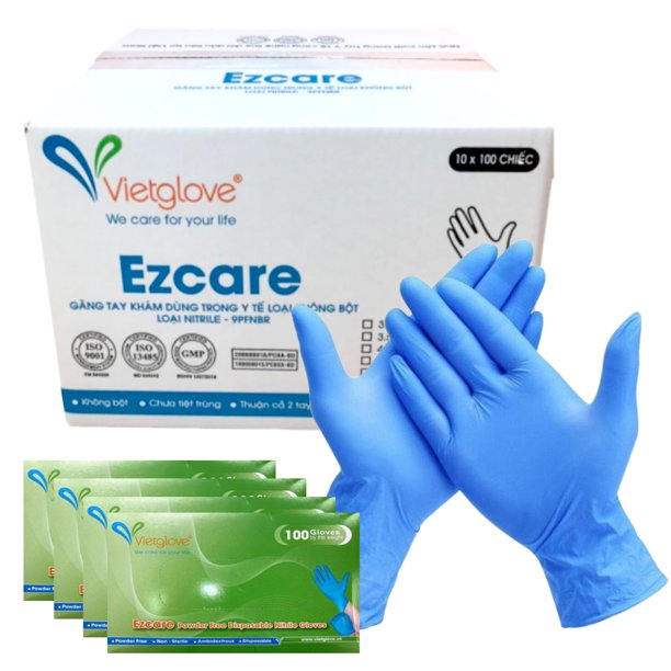 1,000 Nitrile Gloves Viet Glove Ezcare Examination Disposable FDA510K