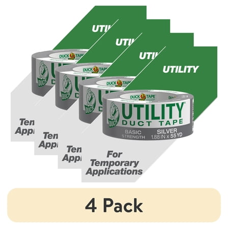 (4 pack) Utility Duck Tape Brand Duct Tape 1.88 in. x 55 yd., Silver