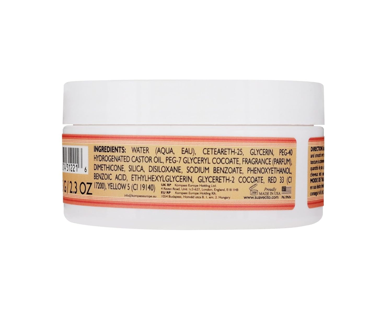 Suavecita Pomade for Women. Original Hold, 2.3 oz