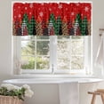 thumbnail image 4 of Red Christmas Valances for Windows, 42 x 18in, Leopard Buffalo Plaid Xmas Tree Forest Snowflake Rod Pocket Kitchen Valance Curtain Light Filtering Window Treatments for Living Room Bedroom, 1 Panel, 4 of 7
