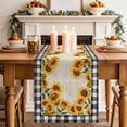 thumbnail image 2 of Table Runner 48 Inches Long for Kitchen Dining, Sunflowers Dresser Scarf Farmhouse, Dining Table Decorations for Wedding/Parties, Summer Country Botanical Yellow Flowers Plaid 13 x 48 In, 2 of 8