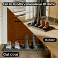 thumbnail image 4 of 2PCS Rubber Boot Tray, Shoe Trays for Entryway, Versatile Boot Mat Tray with Raised Edge, 47"x16" Rubber Mat for Shoe Organizer Indoor/Outdoor Use, 4 of 8