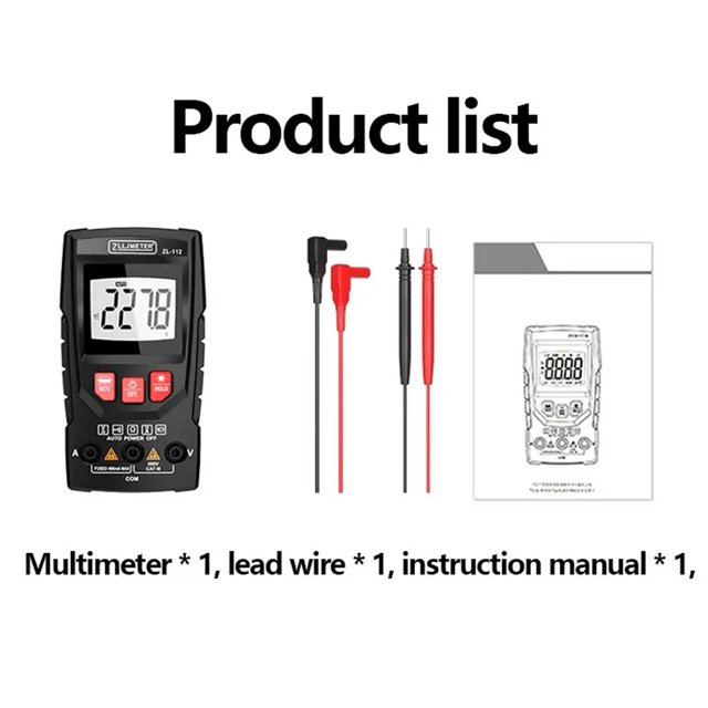 Multimeter,Color Display Handheld Tester Professional Resistance Handheld Ncv Tester Meter With Ncv Tester Professional Resistance Diode Meter Professional Color Display Shutdown Wotao Twirltide Auto