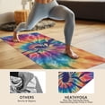 thumbnail image 4 of Colorful Rainbow Tie Dye Spiral Pattern Hot Yoga Mat Towel Non Slip for Hot Yoga - Quick-Drying Yoga Mat Cover with 4 Corner Pockets with Travel Bag - Hot Yoga Towel Non Slip 70"x26", 4 of 6