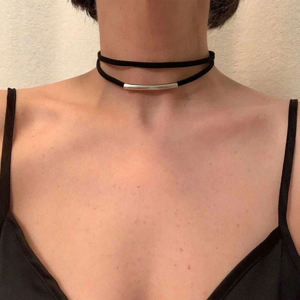 Double choker necklace deals