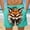 Green, variant on Mens Beach Shorts Summer Drawstring Waist Funny Fox Expression Print Summer Swim Trunks Novelty Beachwear Sports Vacation Shorts with Pockets