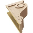 thumbnail image 6 of 7"W x 14"D x 21"H Classic Scroll Rough Cedar Woodgrain TimberThane Corbel, Primed Tan, 6 of 6