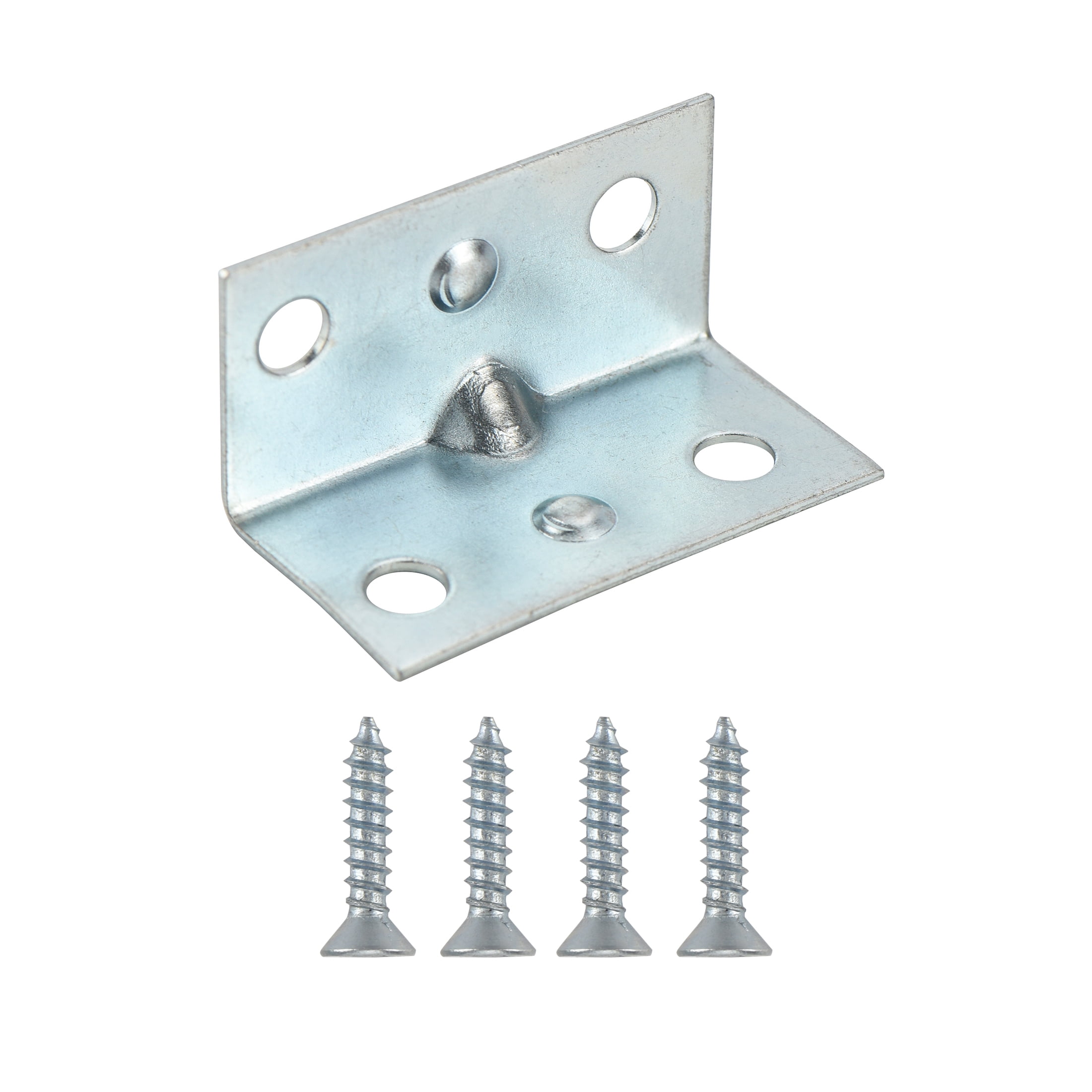 Hyper Tough 1-1/2 x 1-1/2 inch New Inside Corner Brace, Steel, Zinc Plated (4 Pack),mounting hardware included