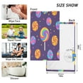 thumbnail image 6 of Yayeee 2 Pack Hand Towels for Bathroom 100% Cotton 16" x 28" Kitchen Towel, Candy Carnival, 6 of 7