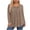 Khaki Tops, variant on Women's Pleated Crew Neck Long Sleeve Blouse Relaxed Fit Flowy Swing Top for Office Work Vacation Casual Wear