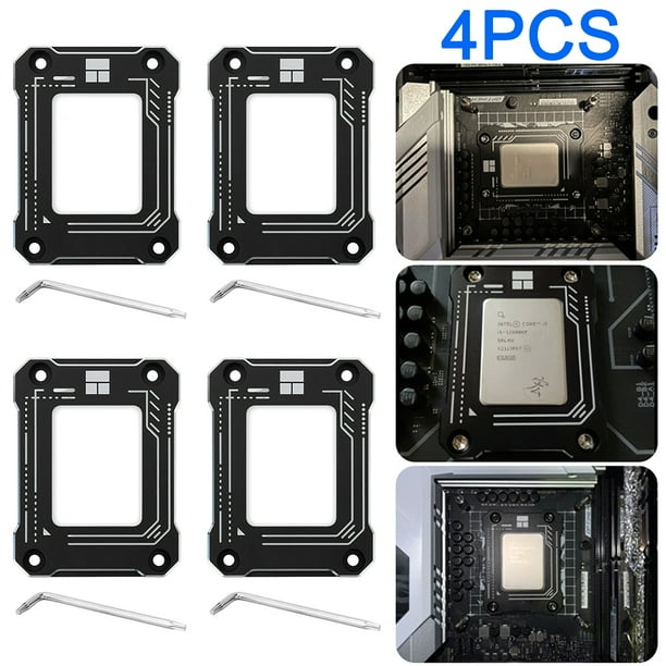 WDOplteas Protector marco corrección flexión CPU LGA1700-BCF Gen 12 para Intel (negro)