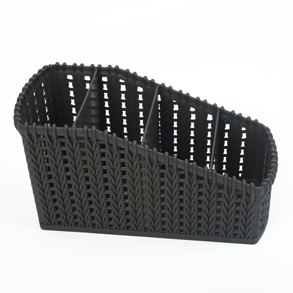 Storage Basket Plastic Crate 4 Gradient Slots Box School Office Tidy Organizer