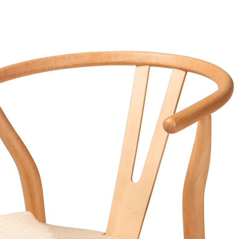 Baxton Studio Paxton Dining Chair Set - Beige & Oak Brown